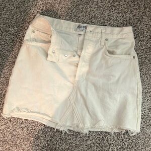 Agolde White Jean Skirt